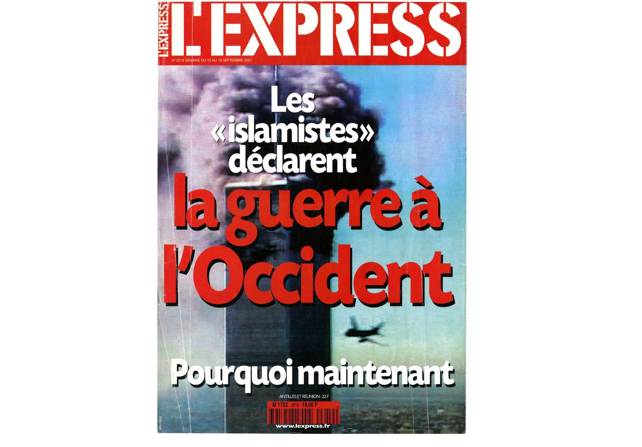 Couverture de L'Express n°2619 du 13 septembre 2001.