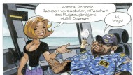 Stein des Anstoßes: Danys Darstellung der Admiralin Denzelle Jackson im Comic „Spirou und die Blaue Gorgone“