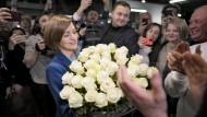 Versöhnung auf Russisch: Maia Sandu spricht die Moldauer nach ihrem Sieg nicht nur auf Rumänisch an.